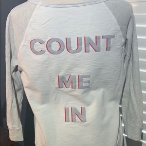 Sz S Peloton Raglan Jersey “Count Me In” On Back